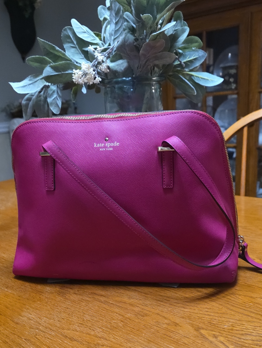 kate spade Fuchsia Saffiano Shoulder Bag